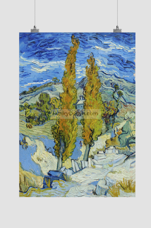 The Poplars At Saint-Rémy (1889) By Vincent Van Gogh. 11.7X16.54 Inches/ Rolled Poster