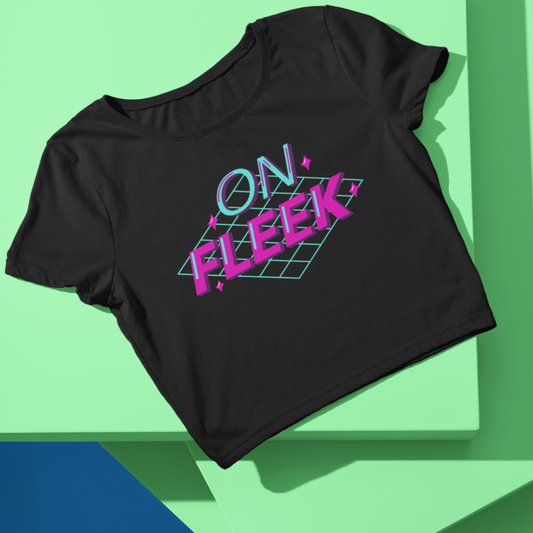 Blue and Pink Aesthetic Modern Futuristic On Fleek - Crop Top
