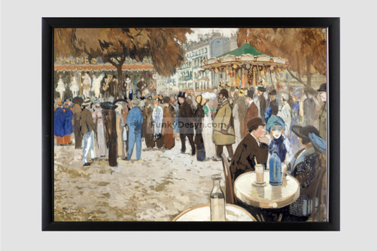 Fun fair, boulevard de Clichy (1910) by Louis Abel-Truchet