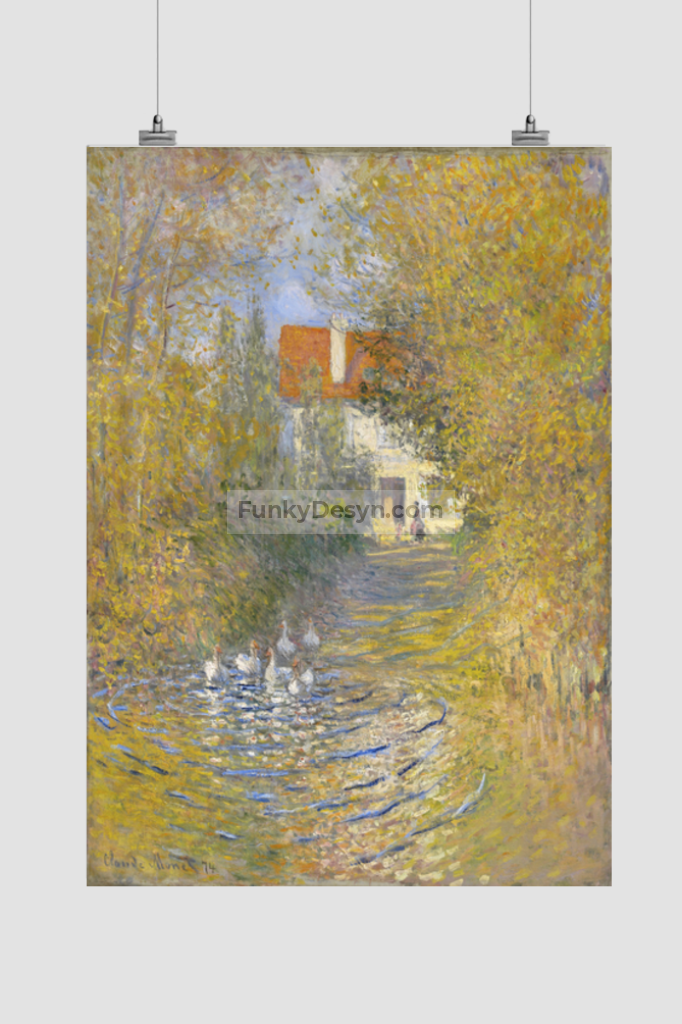 Claude Monets The Geese (1874) 11.7X16.54 Inches/ Rolled Poster