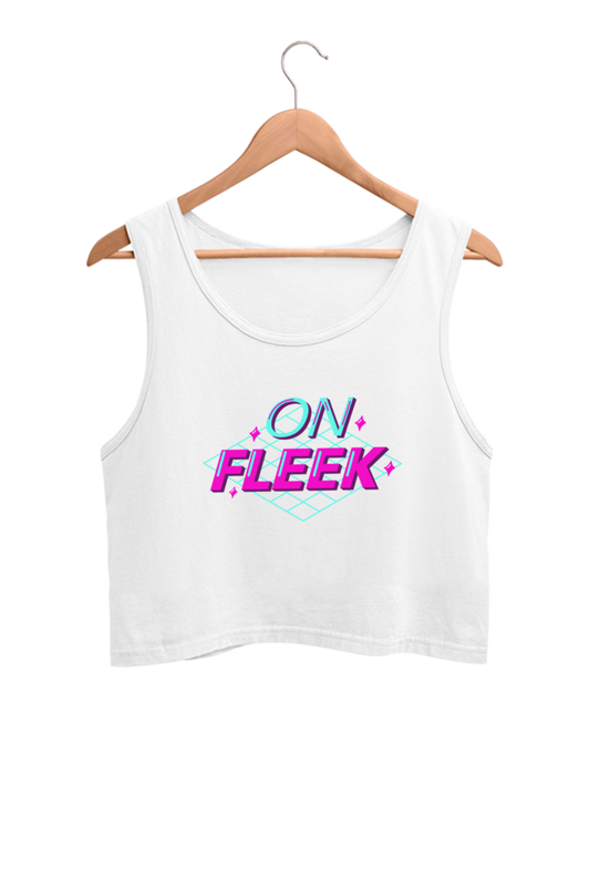 Blue and Pink Aesthetic Modern Futuristic On Fleek Crop Tank