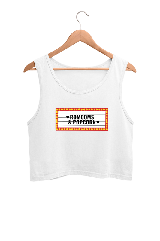 Black Red Yellow Marquee Modern Film Movies Pop Culture - Crop Tank