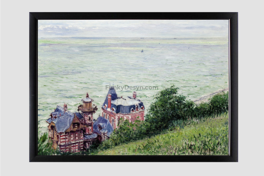 Villas at Trouville (1884) painting in high resolution by Gustave Caillebotte.