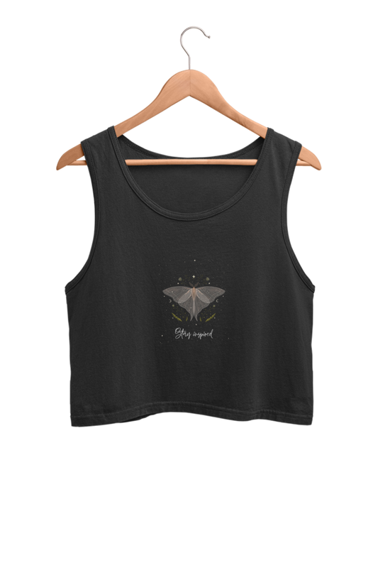 Magical Butterfly Illustration - Cropped Tank Top