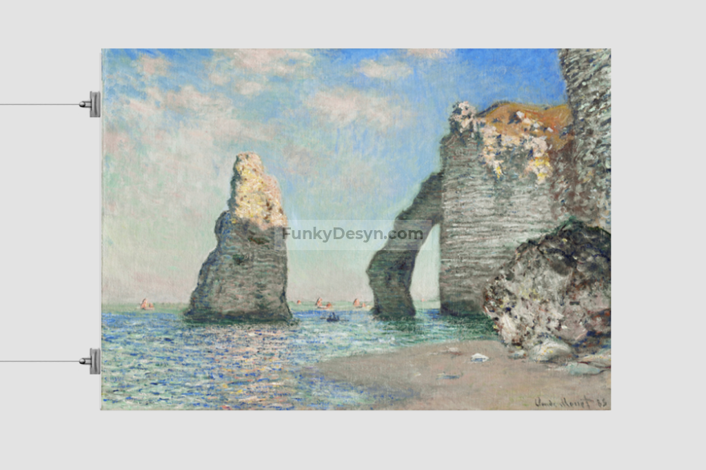 Claude Monets The Cliffs At Étretat (1885) 11.7X16.54 Inches/ Rolled Poster