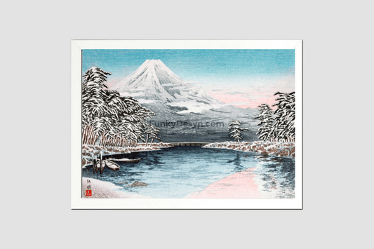 Mt. Fuji from Tagonoura, Snow Scene (1932)