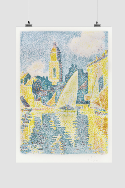 The Port, Saint–Tropez (ca. 1897–198) print in high resolution by Paul Signac