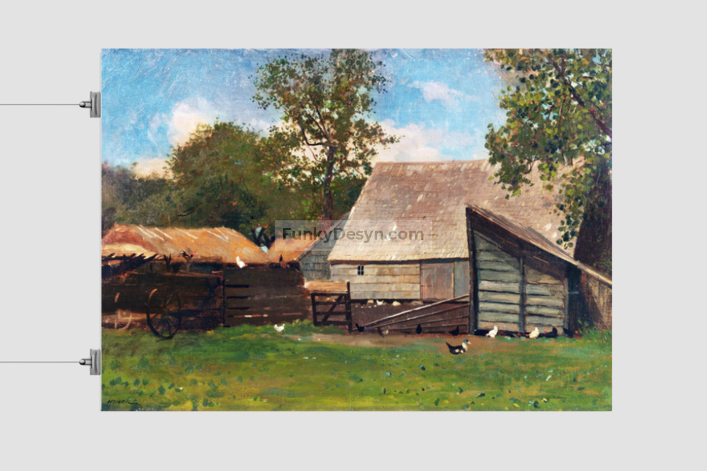 Farmyard with Ducks and Chickens (ca. 1872–1873) by Winslow Homer