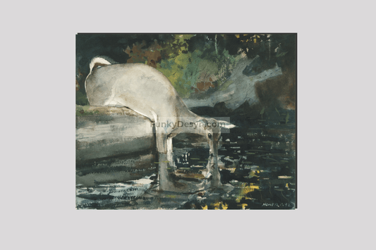 Deer Drinking (1892) by Winslow Homer