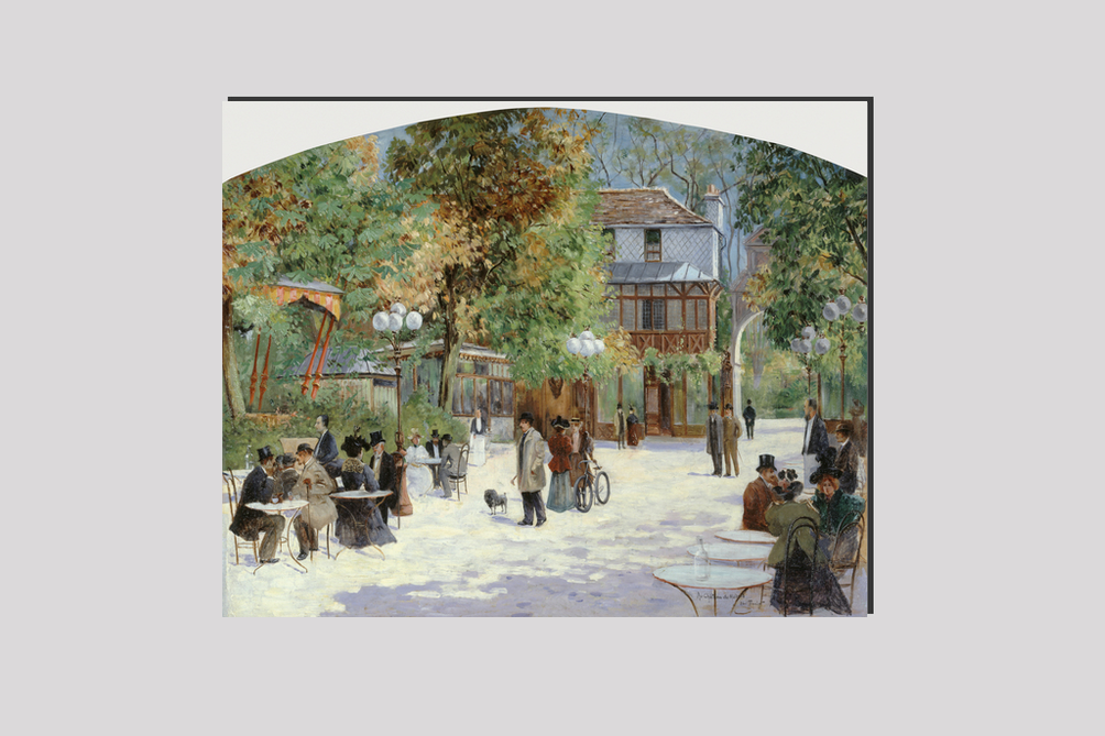 At the Chalet du Château de Madrid, in the Bois de Boulogne (1895) by Louis Abel-Truchet