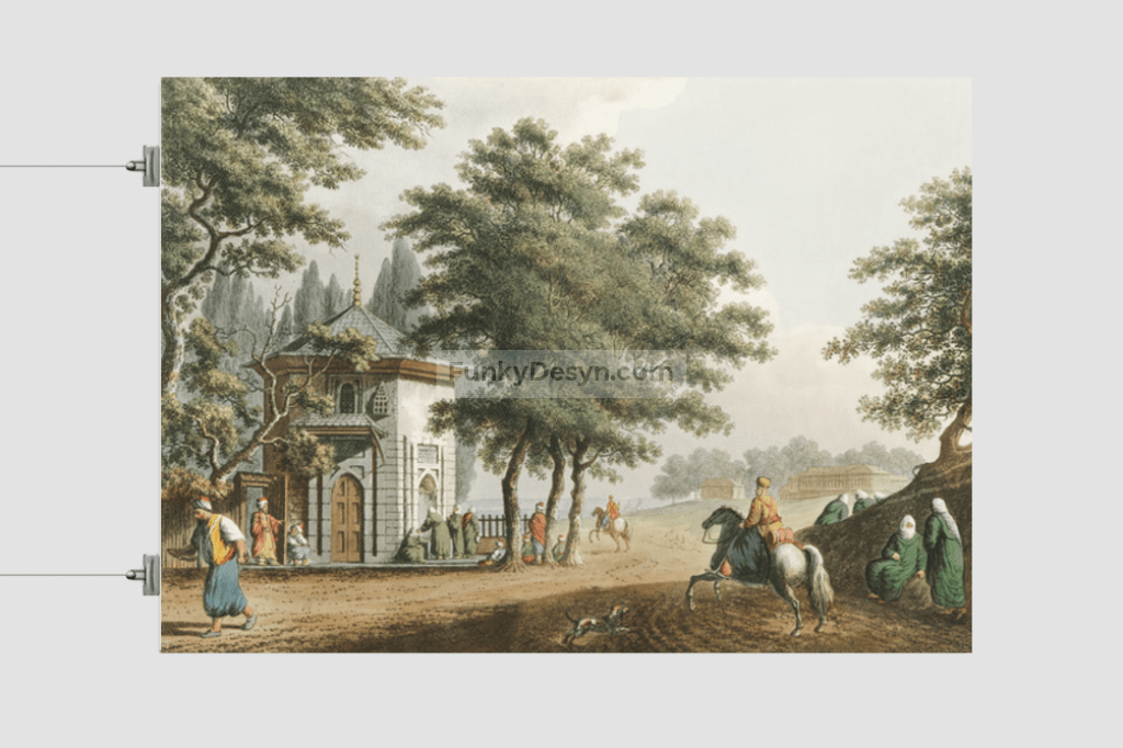 Pera from Views in the Ottoman Dominions, in Europe, in Asia, and some of the Mediterranean islands by Luigi Mayer (1755-1803).
