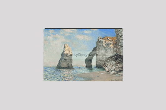 Claude Monets The Cliffs At Étretat (1885) 8X12 Inches/ Wrapped Canvas