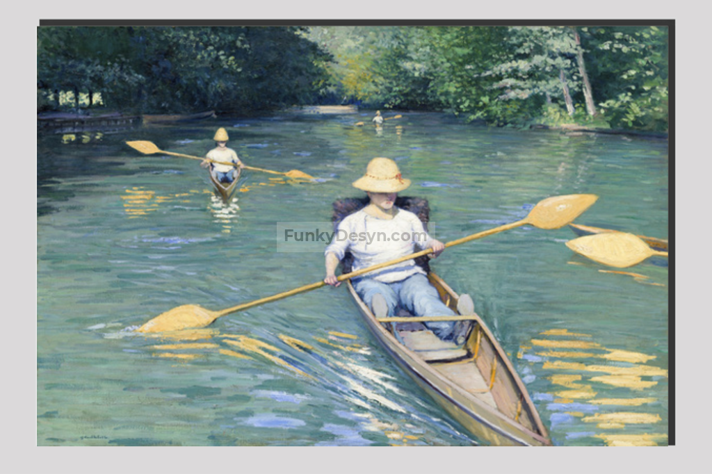 Skiffs (1877) painting by Gustave Caillebotte
