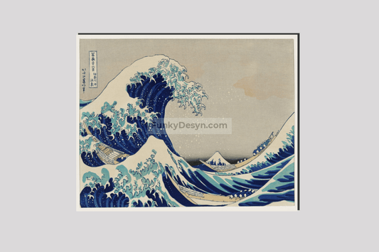 Kanazawa Oki Nami Ura By Katsushika Hokusai (1760-1849) A Traditional Japanese Ukyio-E Style