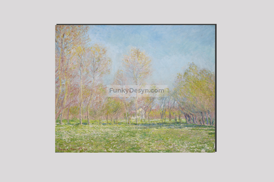 Claude Monets Spring In Giverny (1890) 16X20 Inches/ Wrapped Canvas