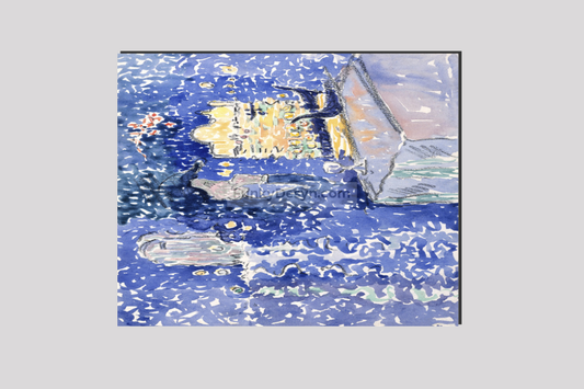 Venice Night of the Festival of the Redeemer (1903) painting in high resolution by Henri-Edmond Cross.