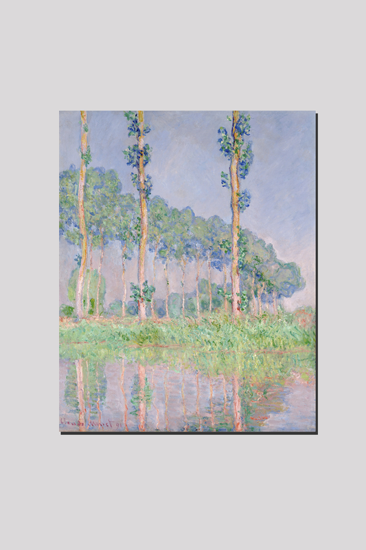 Monet's Poplars, Pink Effect (1891) famous painting
