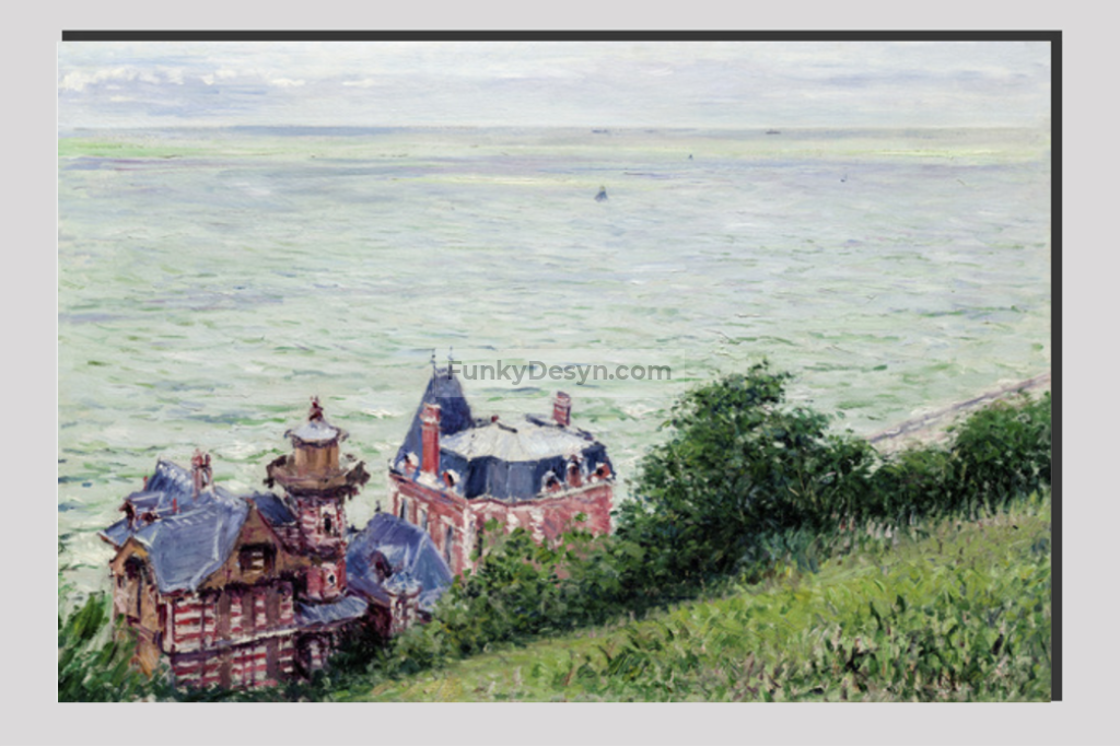 Villas at Trouville (1884) painting in high resolution by Gustave Caillebotte.