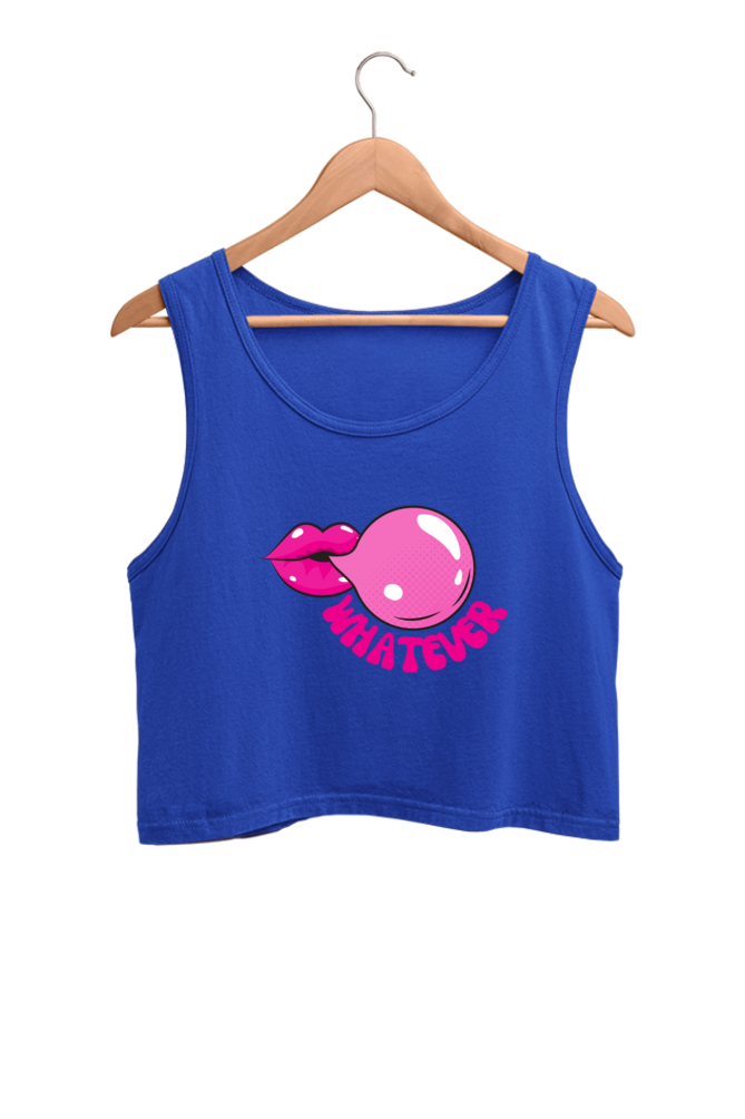 Pop Art Mouth Bubble Gum Unisex Crop Tank Top