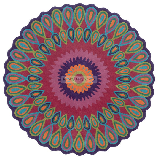 Pink Peacock Indoor Area Rug