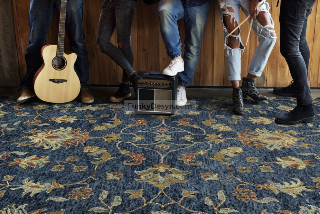 Chancellor Hand-Tufted Indoor Area Rug, Denim