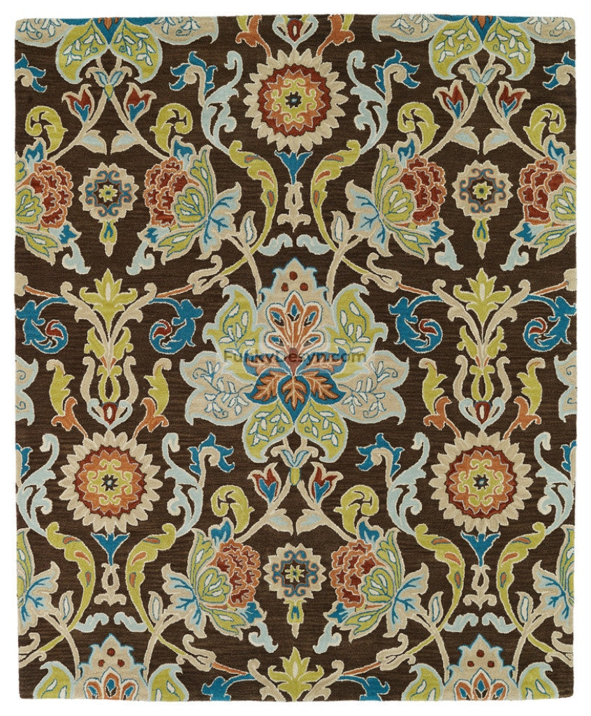 Hand-Tufted Taj Chocolate Wool Rug