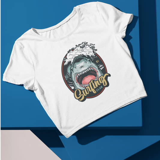 Shark Surfing Club - Crop Top