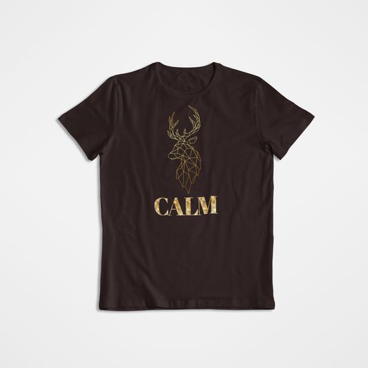 Gold Polygonal Deer Quote T-Shirt - Vinyl Print