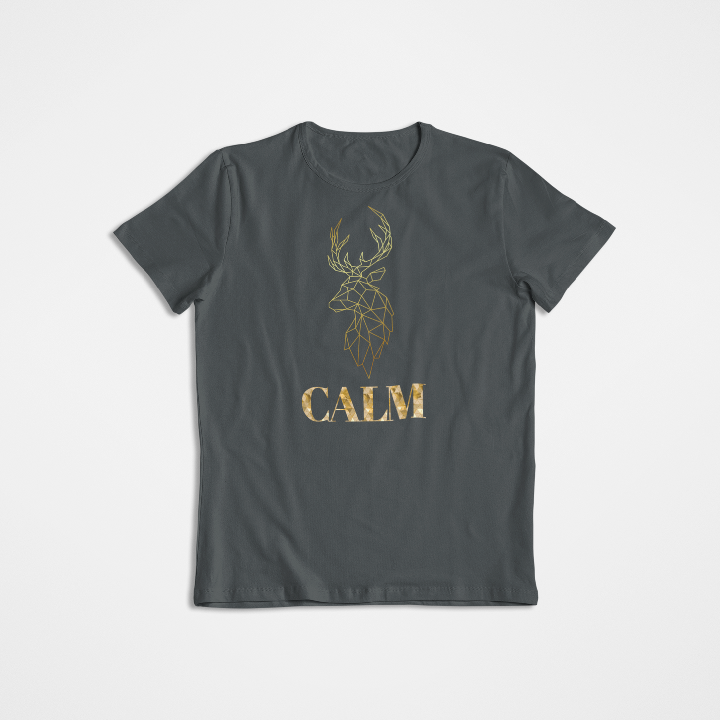Gold Polygonal Deer Quote T-Shirt - Vinyl Print