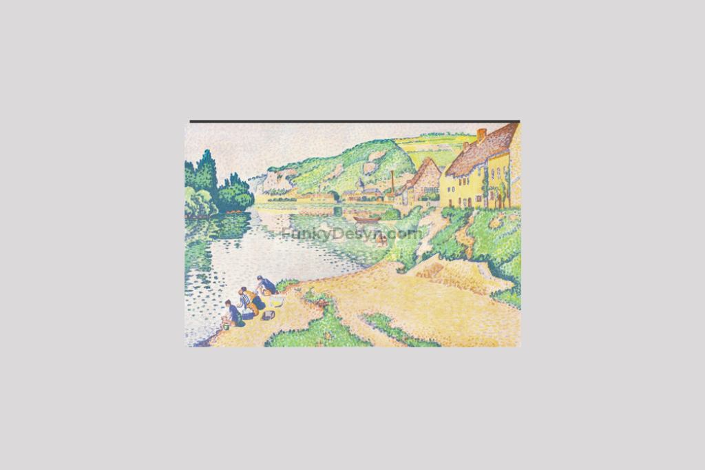 The Andelys (1895) Painting In High Resolution By Paul Signac 8X12 Inches/ Wrapped Canvas Decor