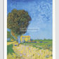 Vincent Van Goghs Avenue At Arles With Houses (1888) 11.7X16.54 Inches/ White Framed Poster