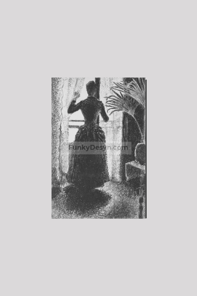 Woman At The Window Initial Conception For Painting Sunday (Ca. 18871888)By Paul Signac 8X12 Inches/