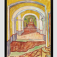 Corridor In The Asylum (1889) By Vincent Van Gogh. 11.7X16.54 Inches/ Black Framed Poster