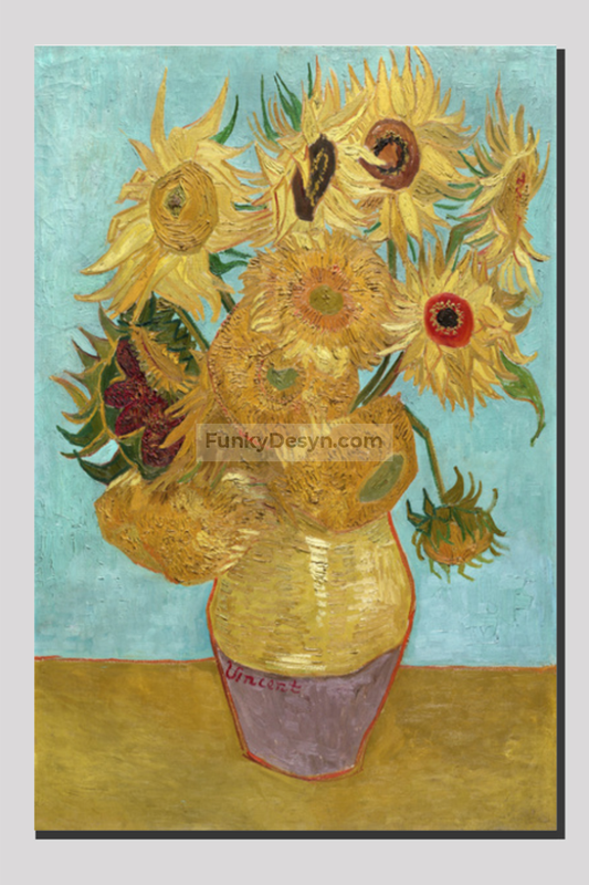 Vincent Van Goghs Vase With Twelve Sunflowers (18881889) 20X30 Inches/ Wrapped Canvas