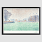 At Flushing (A Flessingue) (1895) Print By Paul Signac 8.3X11.7 Inches/ Black Framed Poster Decor