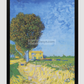 Vincent Van Goghs Avenue At Arles With Houses (1888) 11.7X16.54 Inches/ Black Framed Poster