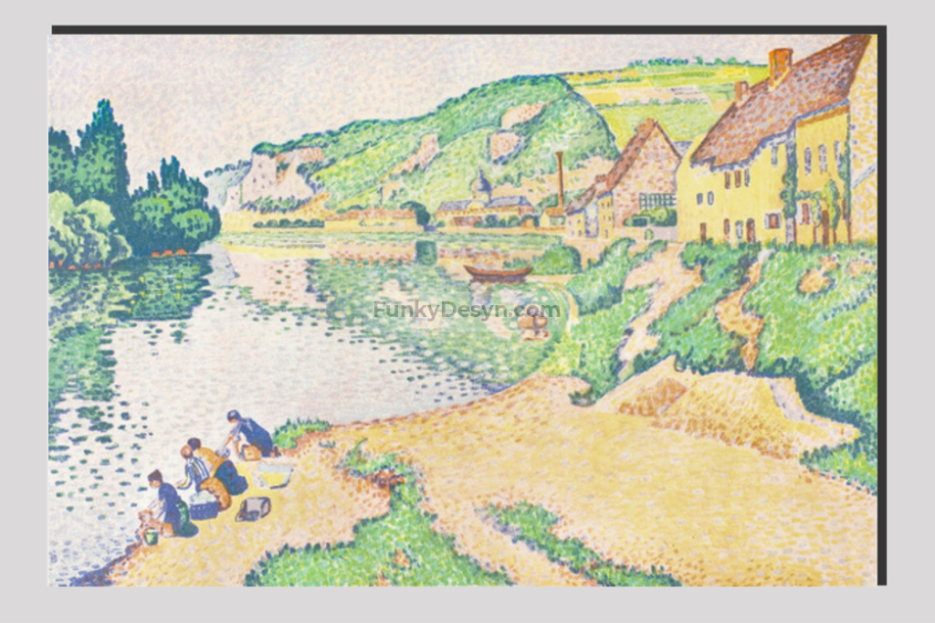 The Andelys (1895) Painting In High Resolution By Paul Signac 20X30 Inches/ Wrapped Canvas Decor