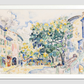 Antibes (Ca. 1918) Painting By Paul Signac 11.7X16.54 Inches/ White Framed Poster Decor
