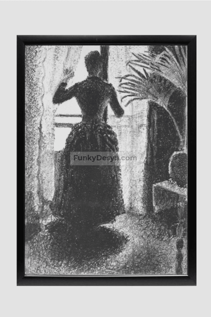 Woman At The Window Initial Conception For Painting Sunday (Ca. 18871888)By Paul Signac 11.7X16.54