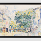Antibes (Ca. 1918) Painting By Paul Signac 11.7X16.54 Inches/ Black Framed Poster Decor
