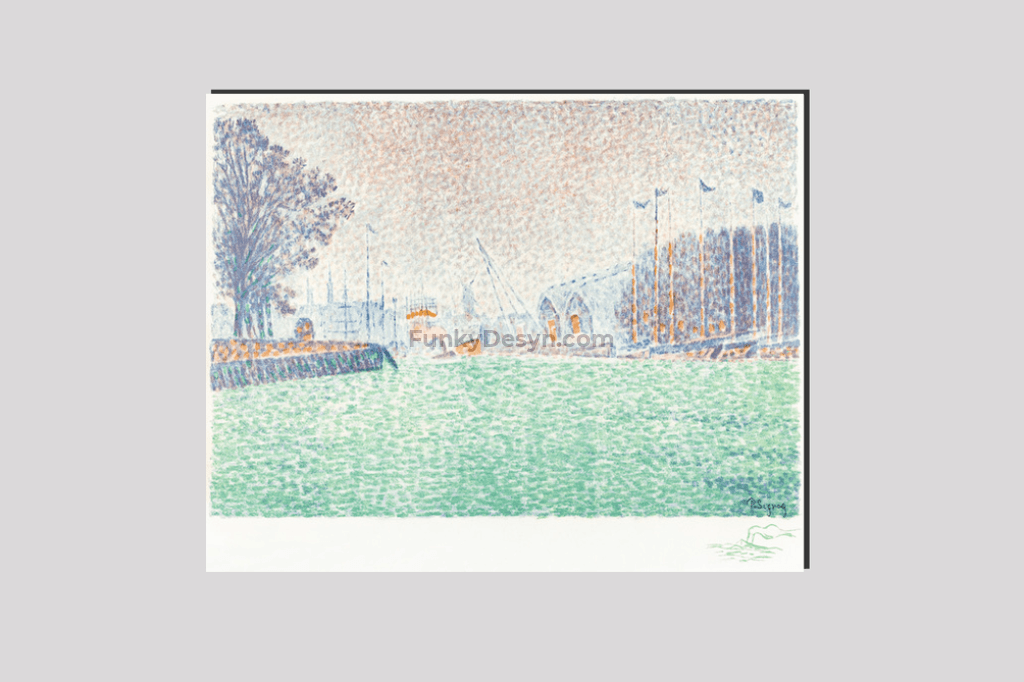 At Flushing (A Flessingue) (1895) Print By Paul Signac 16X20 Inches/ Wrapped Canvas Decor
