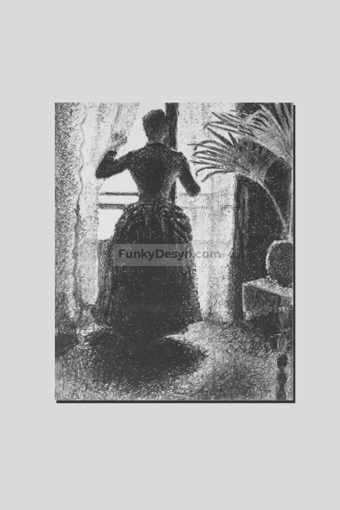 Woman At The Window Initial Conception For Painting Sunday (Ca. 18871888)By Paul Signac 16X20