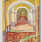 Corridor In The Asylum (1889) By Vincent Van Gogh. 20X30 Inches/ Wrapped Canvas