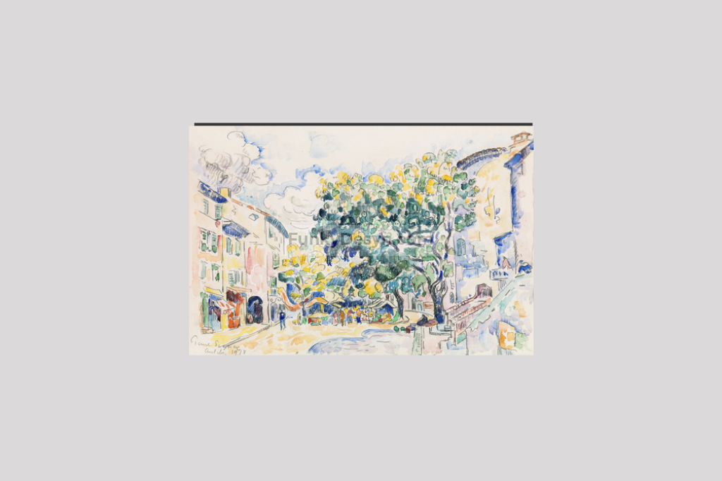 Antibes (Ca. 1918) Painting By Paul Signac 8X12 Inches/ Wrapped Canvas Decor