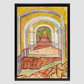 Corridor In The Asylum (1889) By Vincent Van Gogh. 8.3X11.7 Inches/ Black Framed Poster