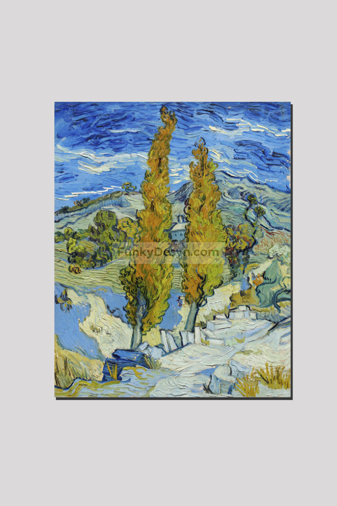The Poplars At Saint-Rémy (1889) By Vincent Van Gogh. 16X20 Inches/ Wrapped Canvas