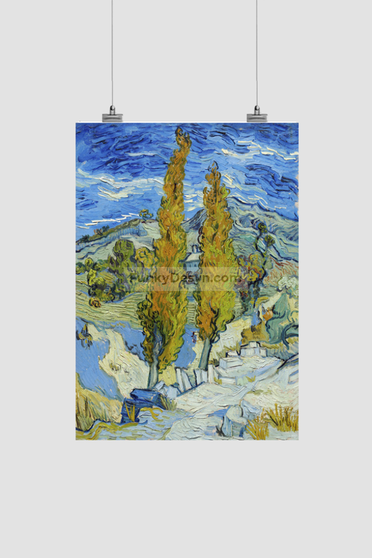 The Poplars At Saint-Rémy (1889) By Vincent Van Gogh. 8.3X11.7 Inches/ Rolled Poster
