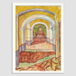 Corridor In The Asylum (1889) By Vincent Van Gogh. 8.3X11.7 Inches/ White Framed Poster