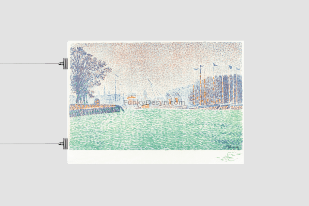 At Flushing (A Flessingue) (1895) Print By Paul Signac 8.3X11.7 Inches/ Rolled Poster Decor