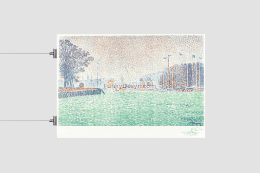 At Flushing (A Flessingue) (1895) Print By Paul Signac 8.3X11.7 Inches/ Rolled Poster Decor